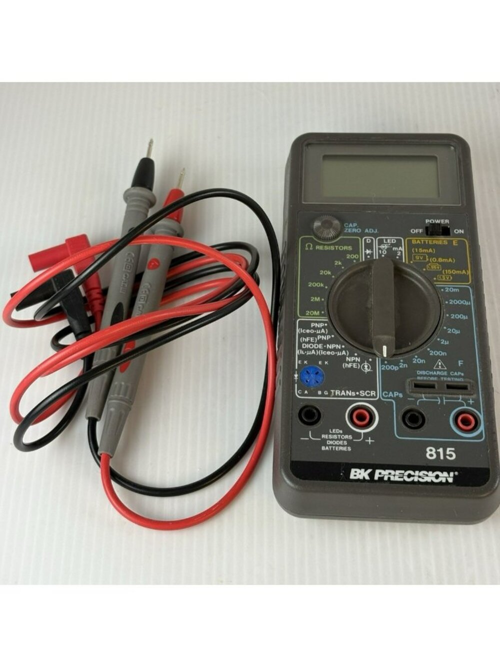 BK Precision 815 Handheld Parts Tester Tested Working w/ Leads Working
